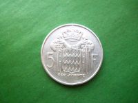 Лот: 19677016. Фото: 2. Монако 5 франков 1966 г. серебро... Монеты