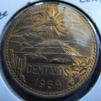 Лот: 3717110. Фото: 2. Мексика 20 сентаво 1964г. Монеты