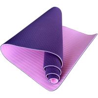 Лот: 10724439. Фото: 4. Коврик для йоги 6 мм ТПЕ фиолетовый