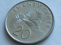 Лот: 7761852. Фото: 2. Монета 20 цент Сингапур 1996 герб... Монеты