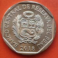 Лот: 12419497. Фото: 2. Перу 1 новый соль 2018г АНЦ... Монеты