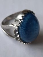 Лот: 20661800. Фото: 2. Перстень с большим голубым камнем. Ювелирные изделия, бижутерия, часы