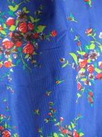 Лот: 20663757. Фото: 3. Рубашка нейлон синяя с цветами... Одежда, обувь, галантерея