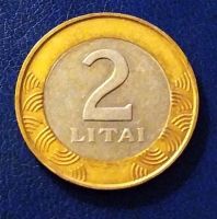 Лот: 19676466. Фото: 2. Литва 2 лита 1999 KM# 112. Монеты