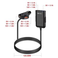 Лот: 14977805. Фото: 3. авто-зарядка 60W12A 4USB QC3.0... Смартфоны, связь, навигация