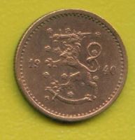 Лот: 10054113. Фото: 2. Финляндия 50 пенни 1940 S Медь... Монеты