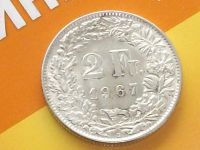 Лот: 16916663. Фото: 3. Монета 2 франк два Швейцария 1967... Коллекционирование, моделизм