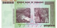 Лот: 1662466. Фото: 2. Зимбабве 50 000 000 000 000 триллионов... Банкноты