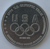Лот: 4313942. Фото: 2. Жетон Олимпиада США Атланта 1996... Значки, медали, жетоны