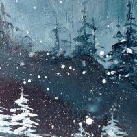 Лот: 20620159. Фото: 2. Картина "Снегопад" масло мастихин... Живопись, скульптура, фото
