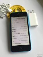 Лот: 9635576. Фото: 4. iPhone 5c 16Gb Синий Blue