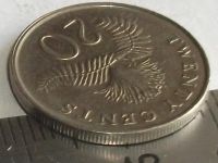 Лот: 7770178. Фото: 2. Монета 20 цент Сингапур 1991 герб... Монеты