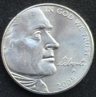 Лот: 6315130. Фото: 2. США 5 центов 2005г = бизон. Монеты