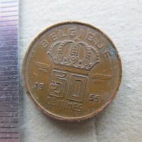 Лот: 11570700. Фото: 4. Монета 50 сантим Бельгия 1955... Красноярск