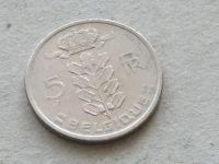 Лот: 18996343. Фото: 2. Монета 5 пять франк Бельгия 1974... Монеты