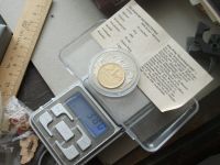 Лот: 17422166. Фото: 9. Монета 1 марка ФРГ 1963 J позолота...