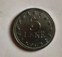 Лот: 20723638. Фото: 2. Албания 5 лек 1957 без оборота... Монеты