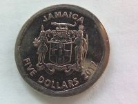 Лот: 19978757. Фото: 3. Монета Ямайки 5 долларов, 2017. Коллекционирование, моделизм