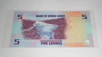 Лот: 20859233. Фото: 2. Сьерра-Леоне , 5 леоне , 2022... Банкноты