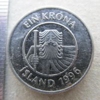 Лот: 8312574. Фото: 5. Монета 1 крона одна Исландия 1996...