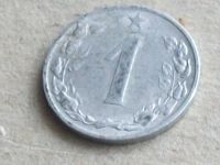 Лот: 20011028. Фото: 2. Монета 1 геллер один Чехословакия... Монеты