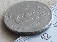 Лот: 19857561. Фото: 3. Монета 5 франк пять Бельгия 1965... Коллекционирование, моделизм