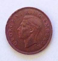 Лот: 20240382. Фото: 2. Новая Зеландия 1/2 пенни 1945... Монеты