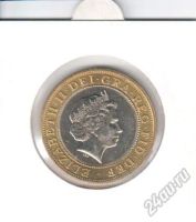 Лот: 5894712. Фото: 2. Великобритания 1999 биметалл 2... Монеты