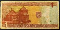 Лот: 19451489. Фото: 2. Литва 1 лит 1994 из оборота. Банкноты