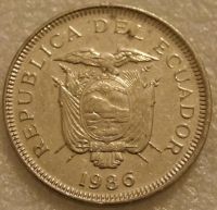 Лот: 8437351. Фото: 2. 1 сукре 1986 Эквадор. Монеты