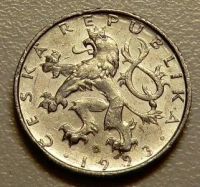 Лот: 15391657. Фото: 2. 50 h 1993 Чехия 50 гелеров 1993... Монеты