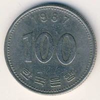 Лот: 8722387. Фото: 2. Южная Корея 100 вон 1987 года. Монеты
