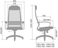 Лот: 20986615. Фото: 2. Кресло МЕТТА SU-BK131-8 (Черный... Офисная мебель и домашние кабинеты