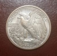 Лот: 21734820. Фото: 2. 50 центов 1944 года. США. Шагающая... Монеты