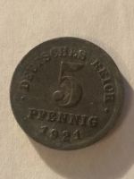 Лот: 14793513. Фото: 2. 5 пфеннигов 1921 года -F- Германия. Монеты