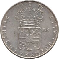 Лот: 12100781. Фото: 2. 1 крона 1966 г. Монеты