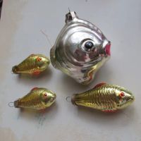 Лот: 21047402. Фото: 2. Ёлочные украшения игрушка рыбка... Коллекционирование, моделизм