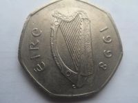 Лот: 20997250. Фото: 2. Ирландия 50 пенсов 1998. Монеты