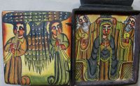 Лот: 17430237. Фото: 2. Эфиопская двусторонняя икона со... Живопись, скульптура, фото