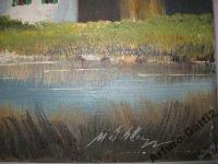 Лот: 5962521. Фото: 2. Баварский пейзаж масло холст 1950-е... Картины, панно