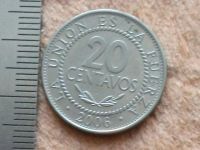 Лот: 10001716. Фото: 8. Монета 20 сентаво Боливия 2006...