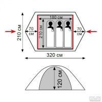 Лот: 19107823. Фото: 3. Палатка Tramp Lite Tourist 3 Водост... Туризм, охота, рыбалка, самооборона