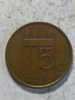Лот: 16496954. Фото: 2. Нидерланды 5 центов, 1983. Монеты