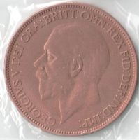 Лот: 14480575. Фото: 2. Великобритания 1 пенни 1927 (с6-4... Монеты