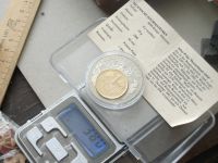 Лот: 17422166. Фото: 8. Монета 1 марка ФРГ 1963 J позолота...