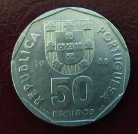 Лот: 19502527. Фото: 2. Португалия 50 эскудо 1988 KM... Монеты