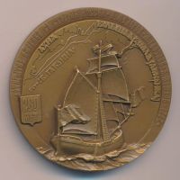 Лот: 13928336. Фото: 2. Россия Медаль 1992 открытия Америки... Значки, медали, жетоны