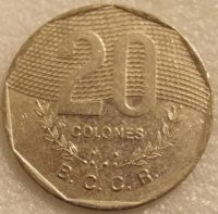 Лот: 9068852. Фото: 2. 20 колон 1994 Коста-Рика. Монеты