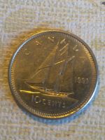 Лот: 18879174. Фото: 2. Канада 10 центов 1991. Монеты