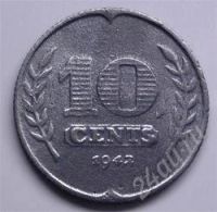 Лот: 120236. Фото: 2. Нидерланды. 10 цент 1942г. Редкость... Монеты